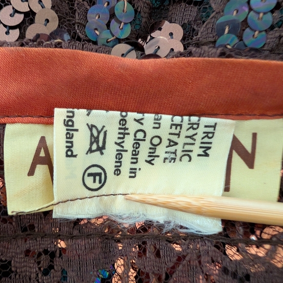 VTG Ann Green Maximalist Disco Ball Whimsical Sparkle Sequins 70s 80sTop M - Picture 9 of 9